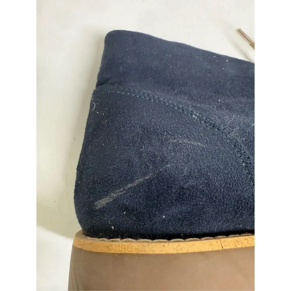H&M Faux Suede Men’s Navy Blue Chukka Boots Size 10,5 See Description
